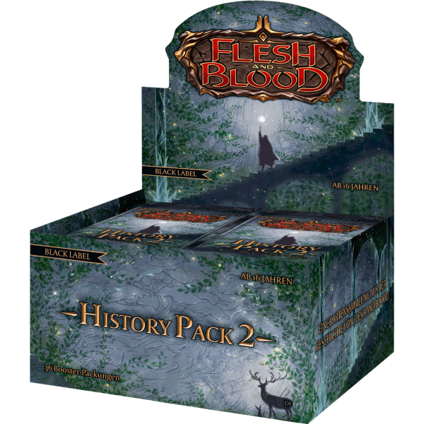 Flesh &amp; Blood - History Pack 2 Black Label (Booster-Display DE) + Gratis Playmat